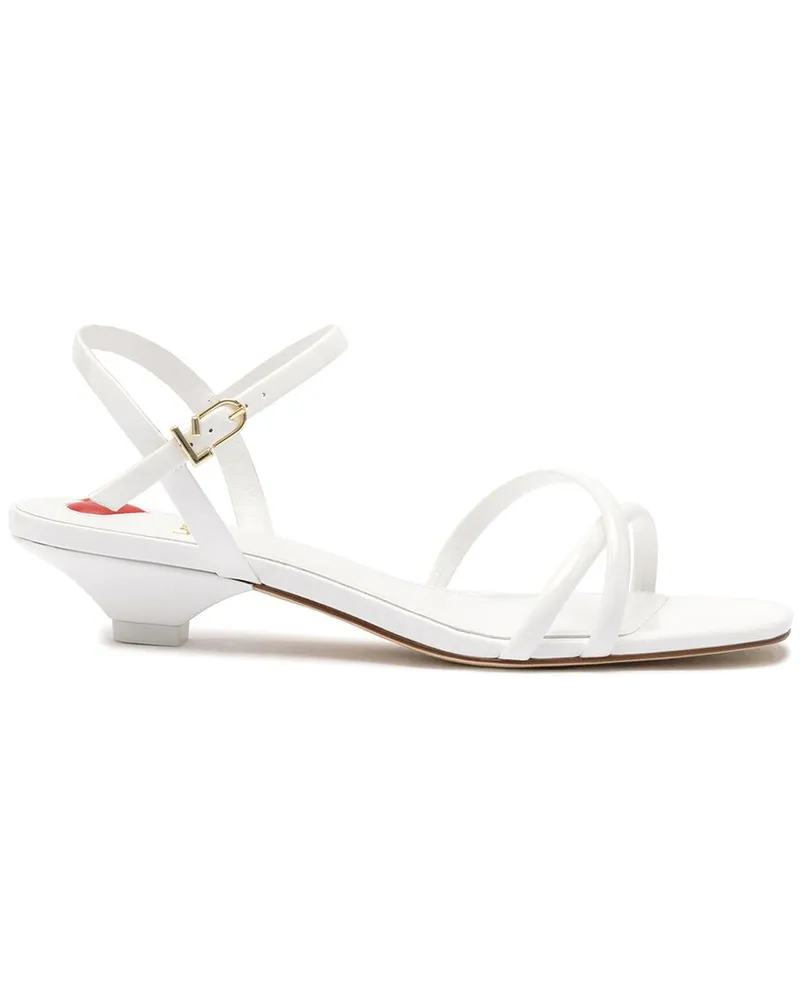 Larroude Charlotte Patent Sandal White