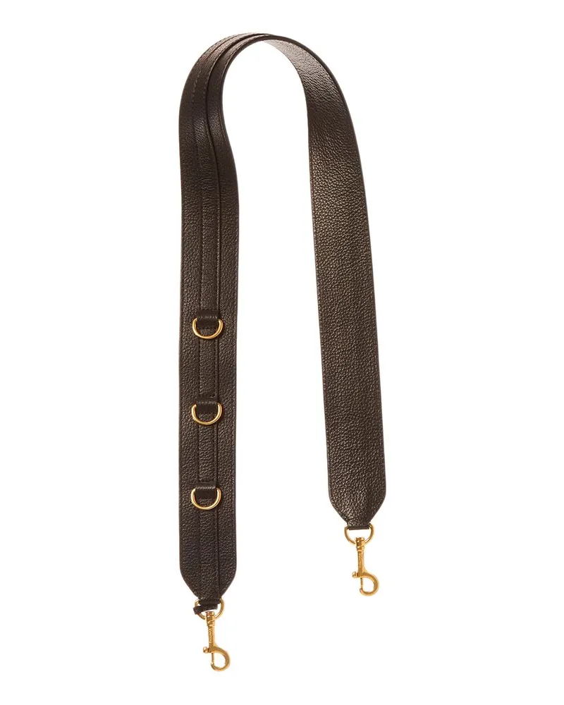 Mulberry Personalisation Leather Shoulder Strap Black