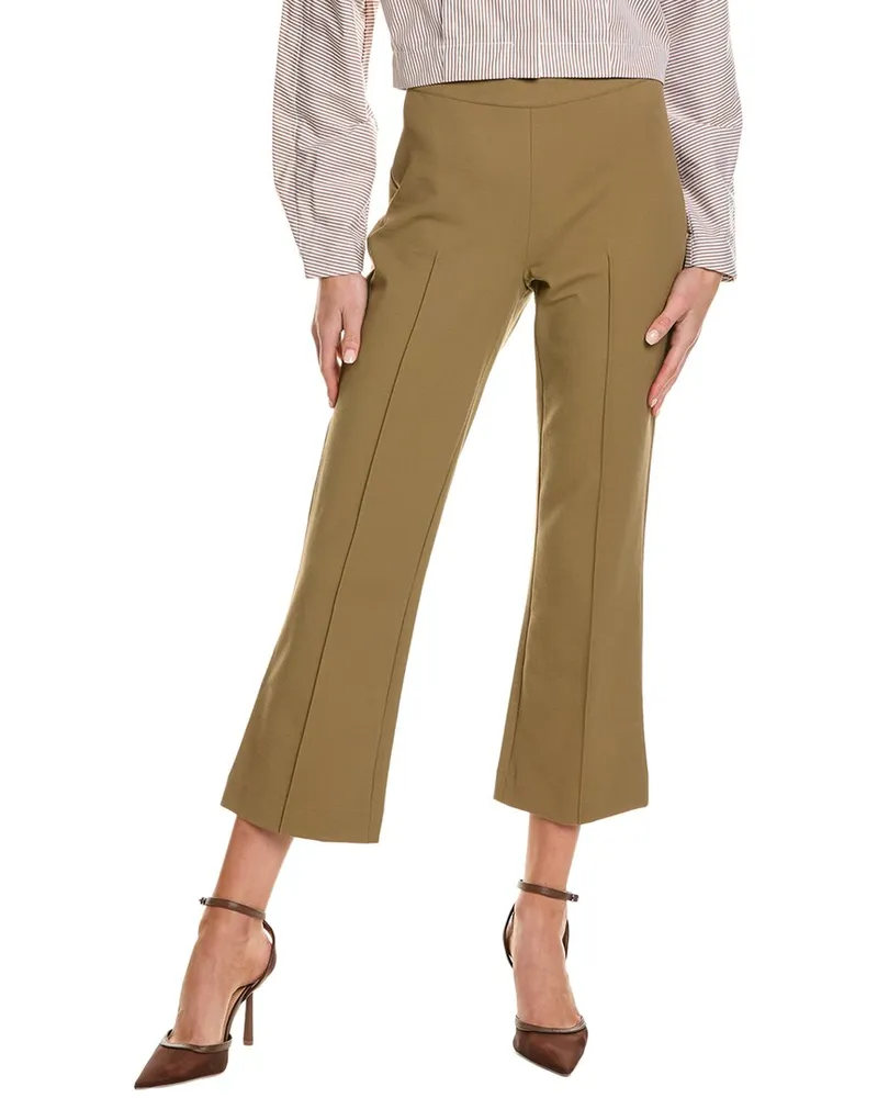 Vince Mid Rise Pintuck Crop Flare Pant Nocolor