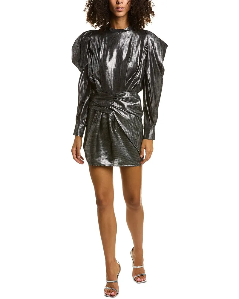 IRO Kapena Silk-Blend Mini Dress Black
