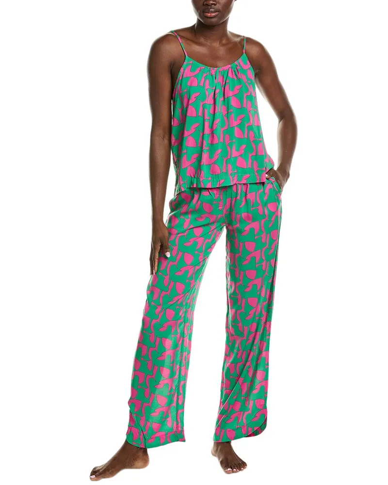 SANCTUARY 2pc Cami & Pant Set Green