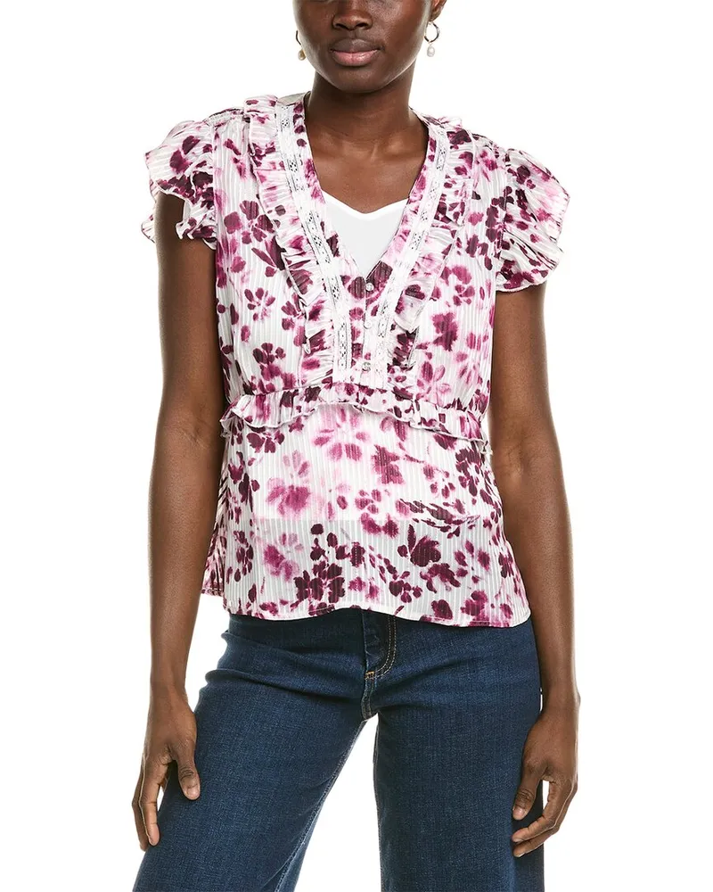 Nicole Miller Woven Shirt Purple