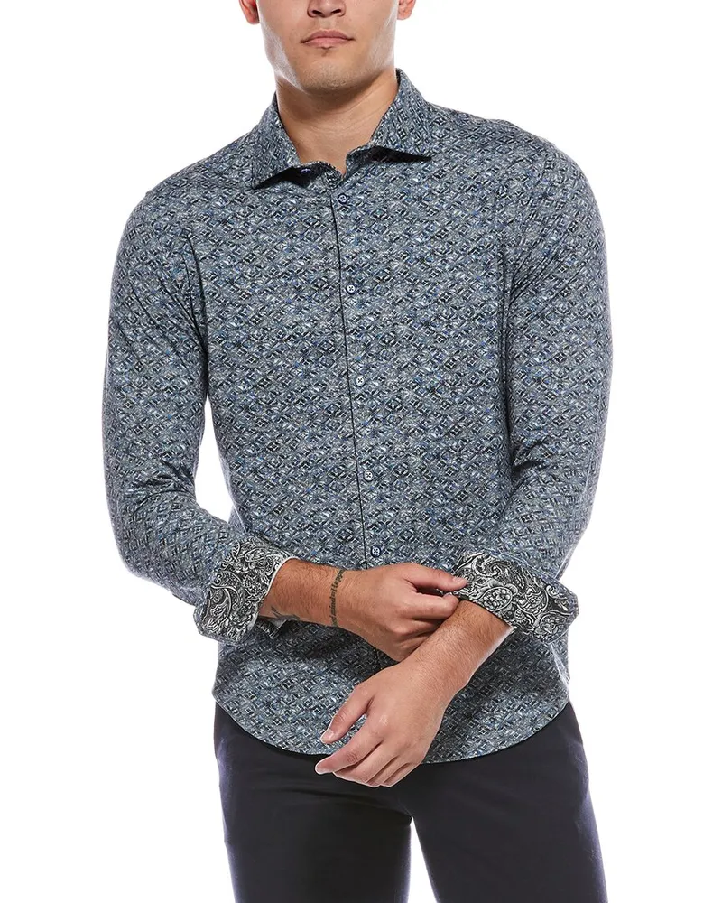 Robert Graham Claredon Classic Fit Shirt Grey