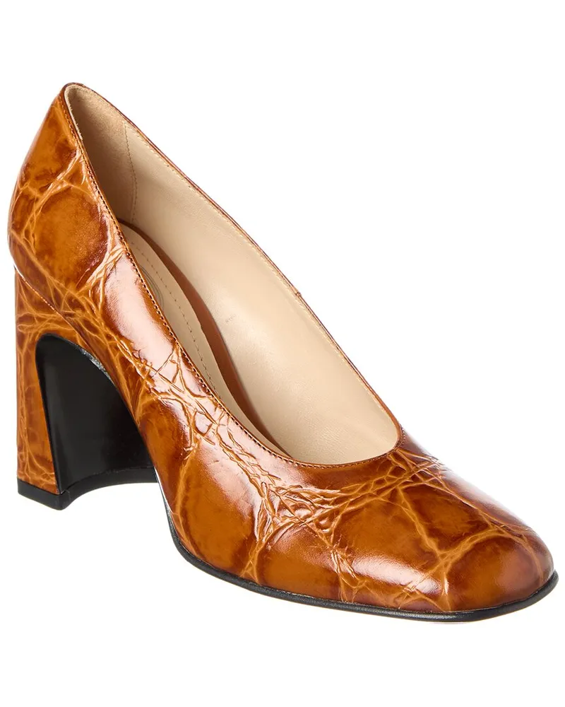 TOD'S TOD’s Embossed Leather Pump Brown