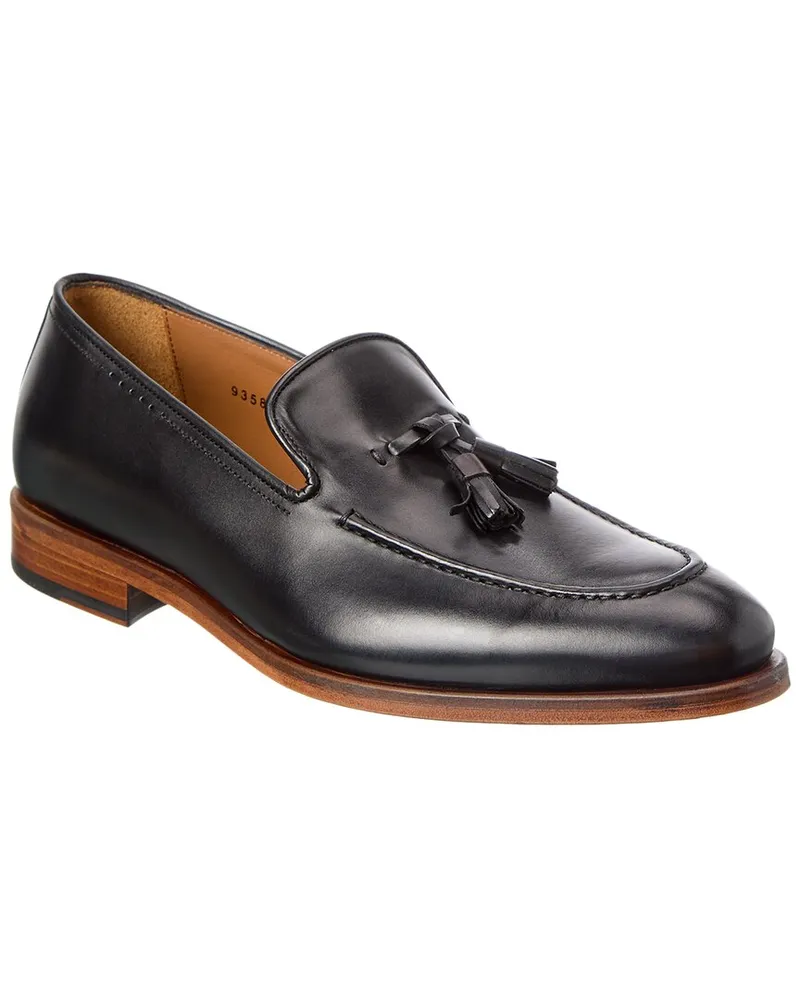 Antonio Maurizi Tassel Leather Loafer Black