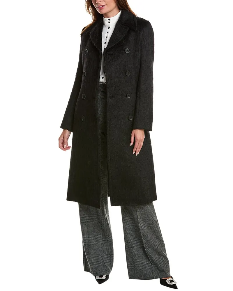 SPORTMAX Belford Alpaca & Wool-Blend Coat Black