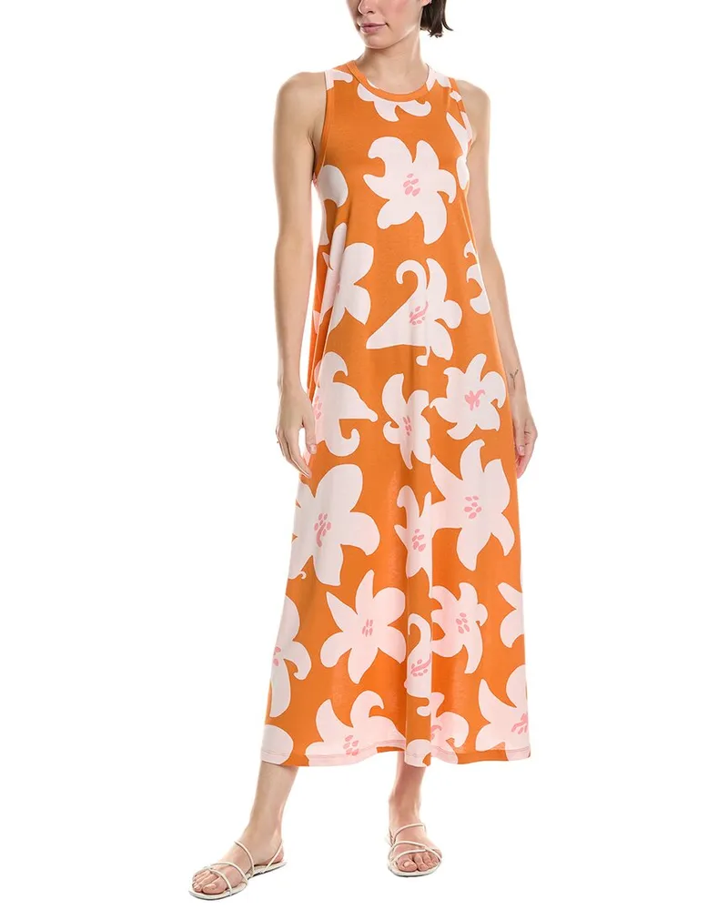 Marimekko Liplatus Villinarsissi Maxi Dress Orange