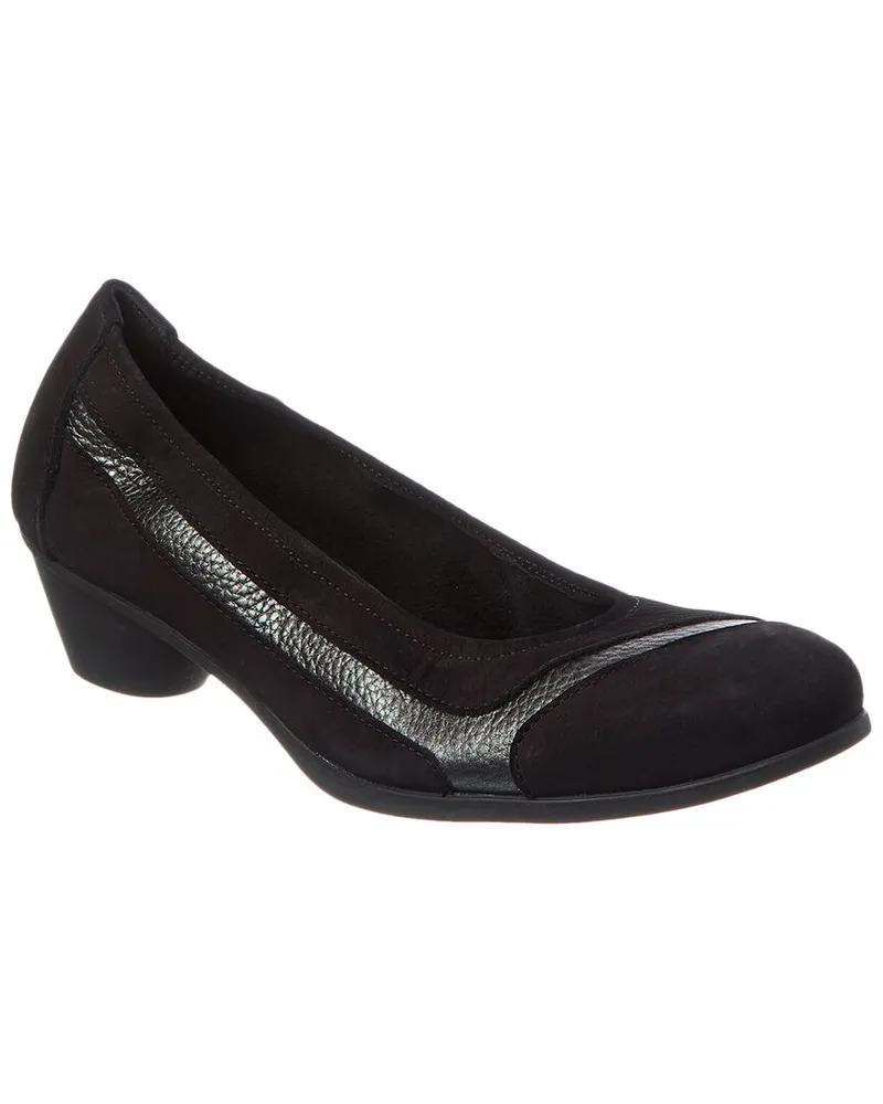 Arche Cyline Suede & Leather Pump Black