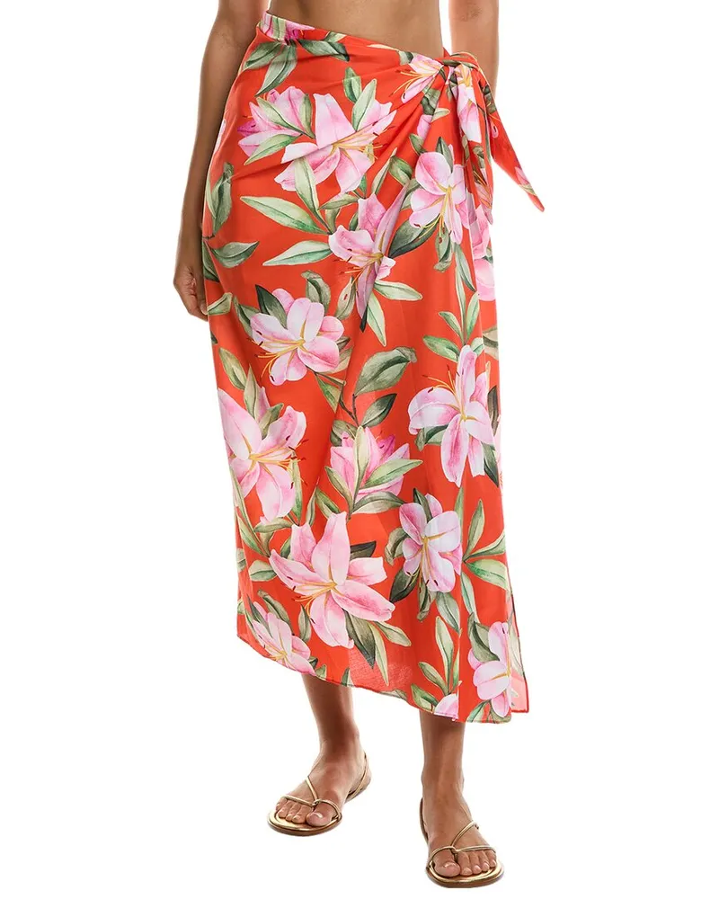 Mara Hoffman Izzi Midi Skirt Red