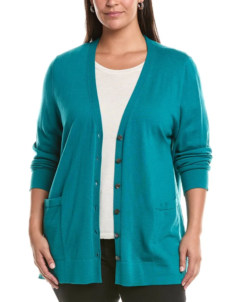 Marina Rinaldi Plus Mais Wool Cardigan Nocolor