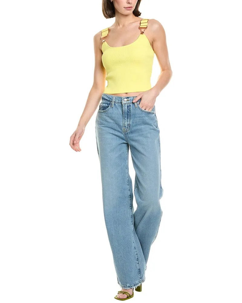 STAUD x Wrangler The Overall Rib Top Yellow