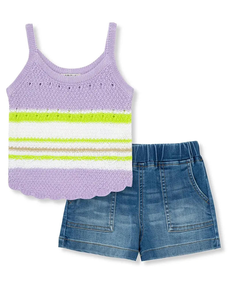 HABITUAL Crochet Tank & Short Set Nocolor