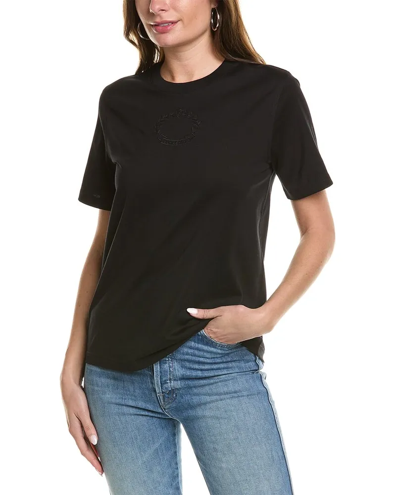 Burberry Embroidered Oak Leaf Crest T-Shirt Black