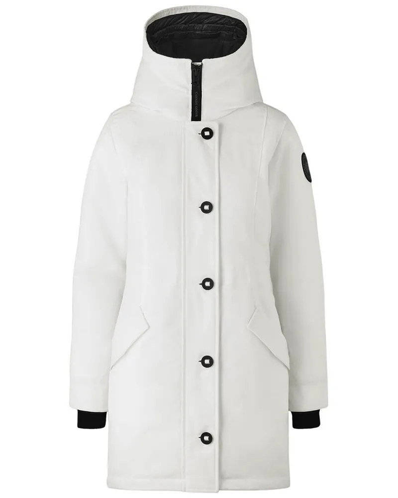 Canada Goose Rossclair Parka Black Label Slim Fit Parka White