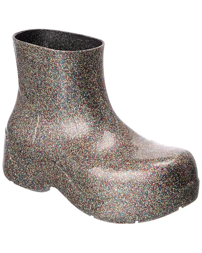 Bottega Veneta The Puddle Glitter Rubber Boot Gold