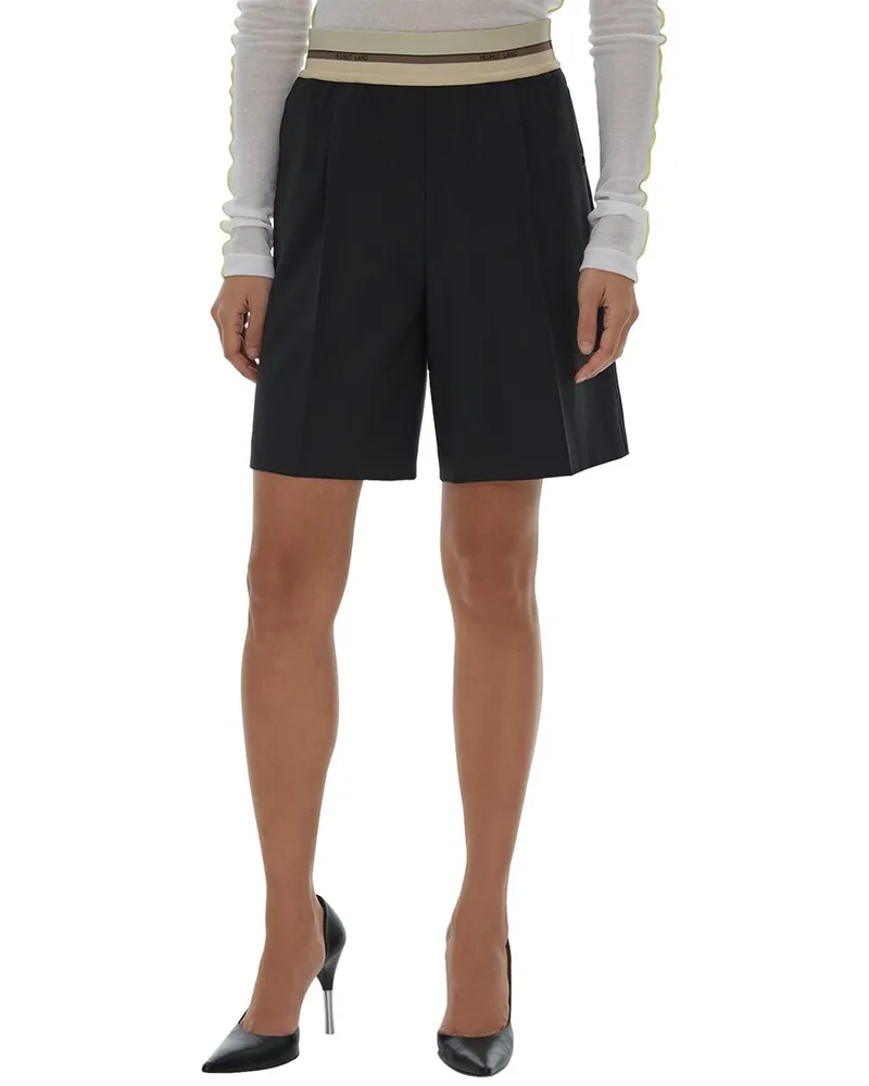 Helmut Lang Relaxed Fit Pull On Wool Short Nocolor