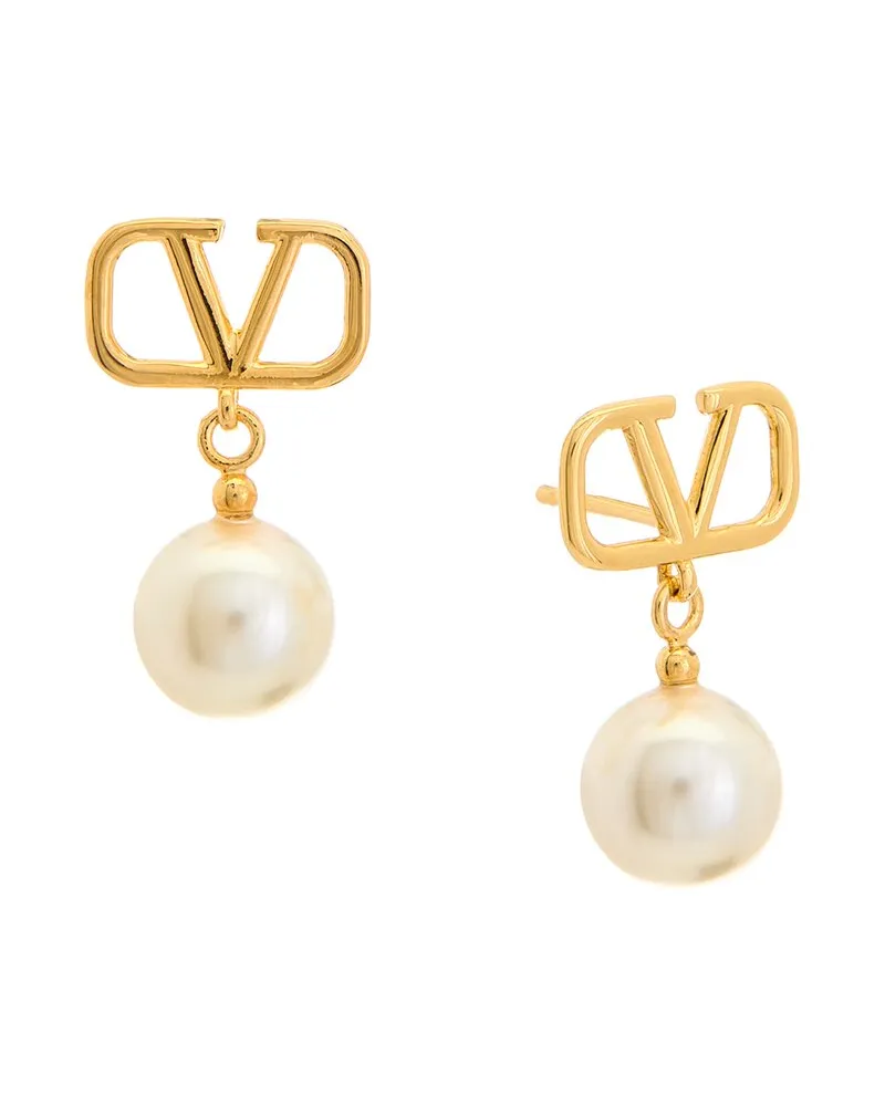 Valentino Garavani VLogo Earrings Yellow