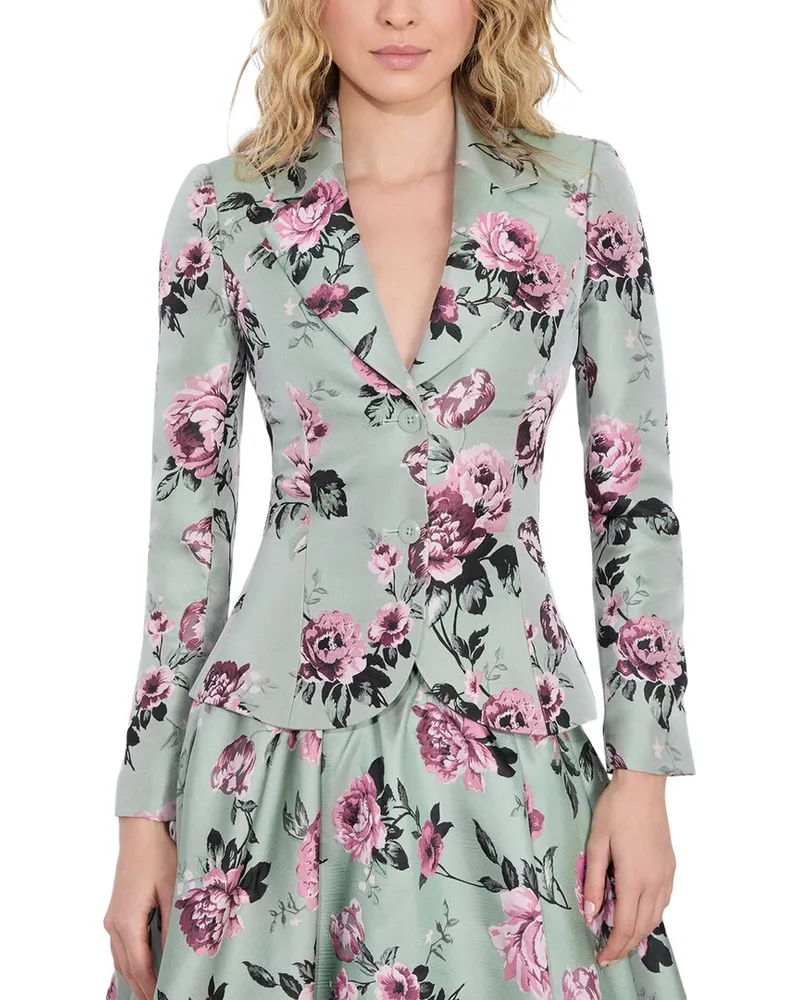 Alice + Olivia Iana Sculpted Blazer Green