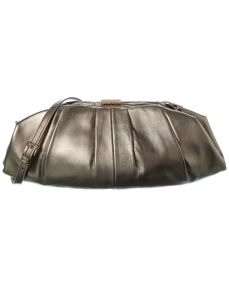 Dune Drapery Leather Clutch Nocolor