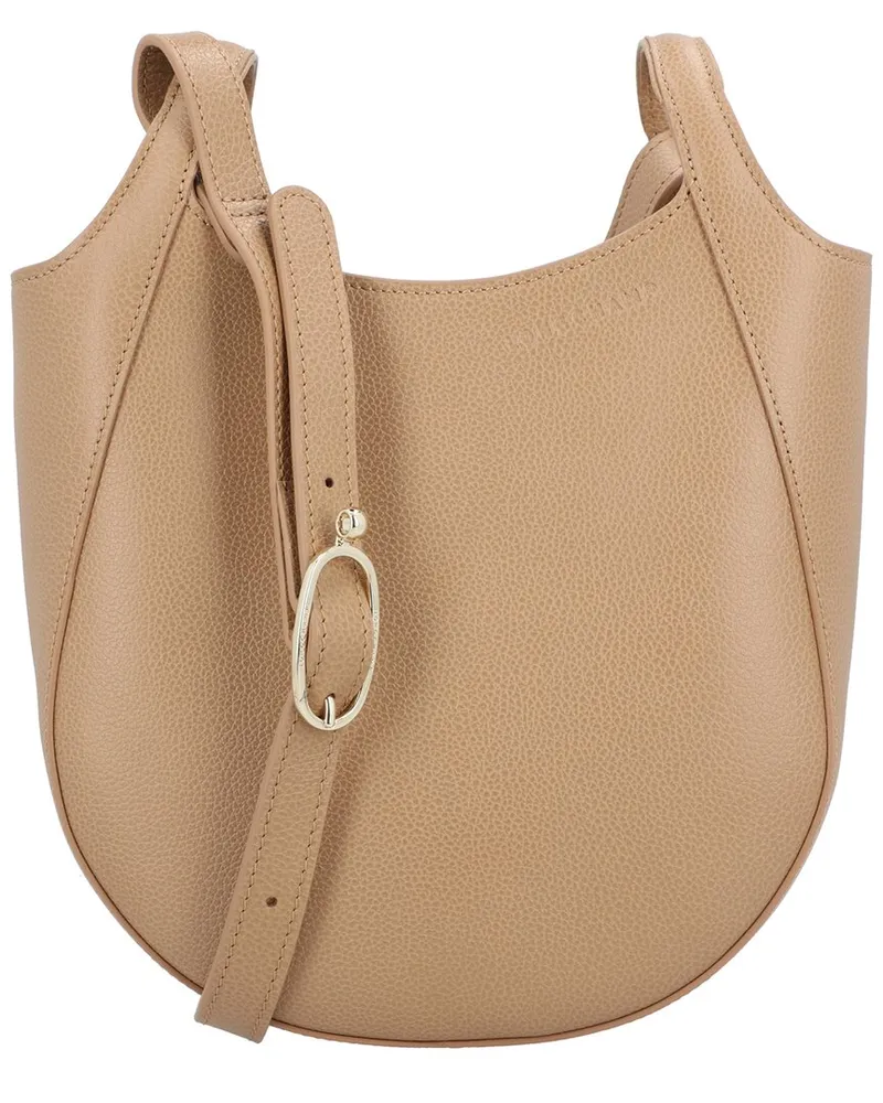 Longchamp Le Foulonne Leather Crossbody Brown