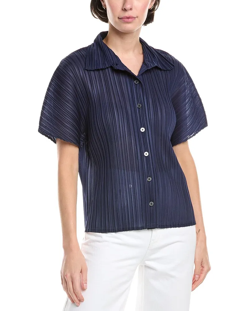 Jason Wu Pleated Shirt Blue