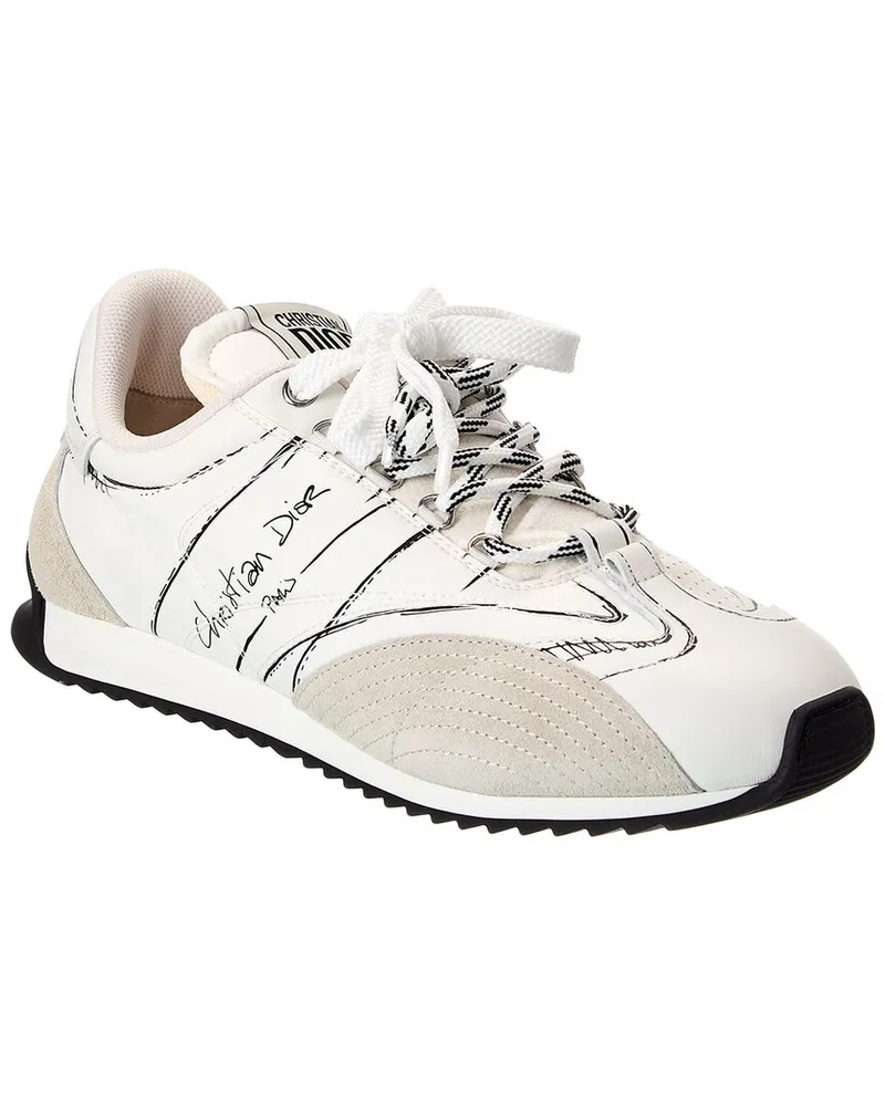 Dior In Progress Nylon & Suede Sneaker White