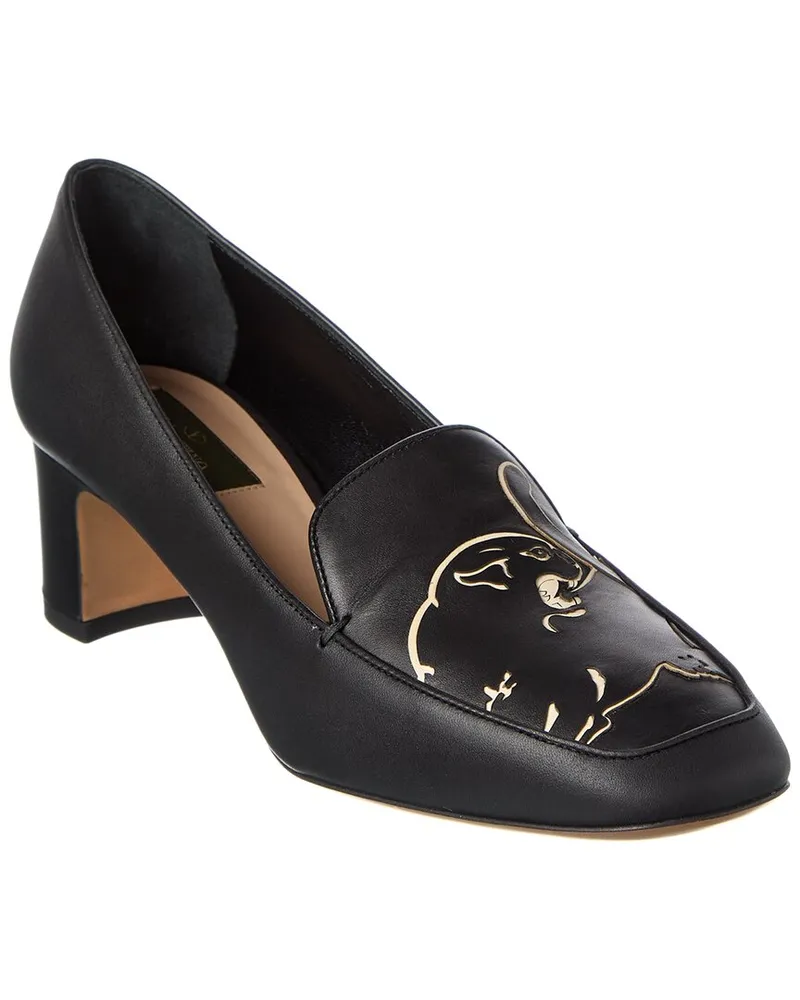 Valentino Garavani Panther 50 Leather Loafer Black