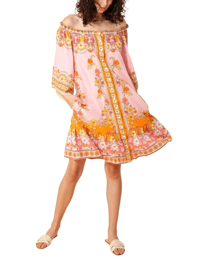 Hale Bob Off Shoulder Mini Dress Nocolor