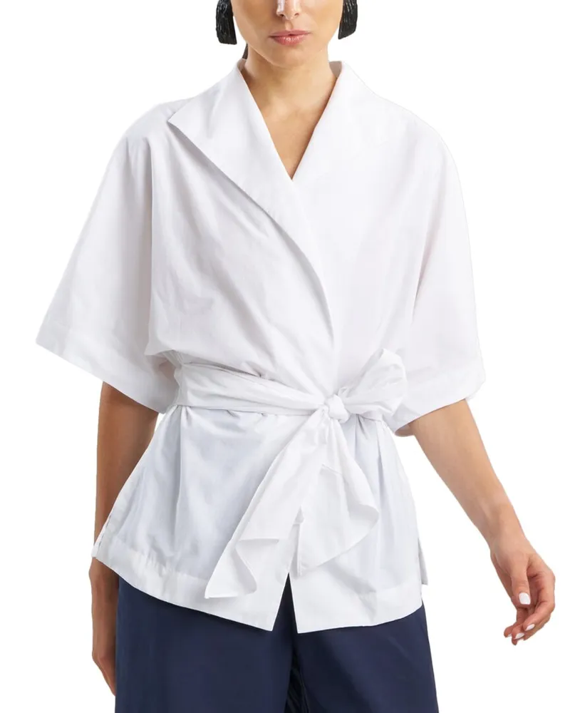 NATORI Wrap Top White