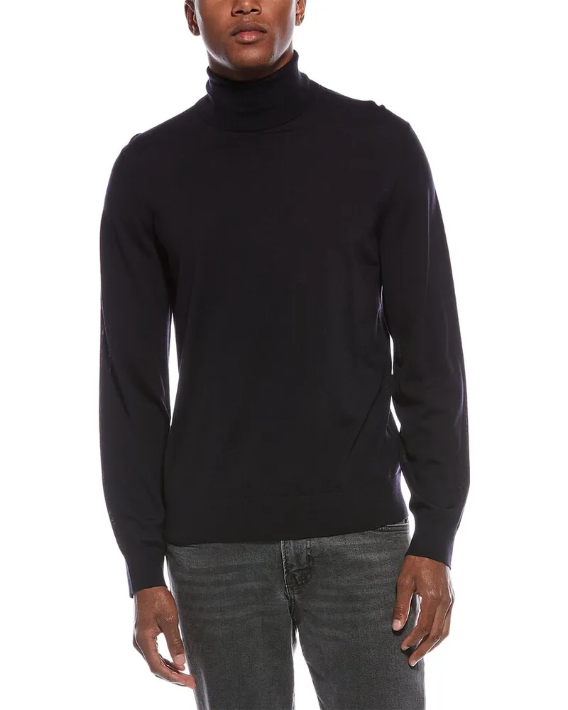 Theory Regal Wool Turtleneck Sweater Black