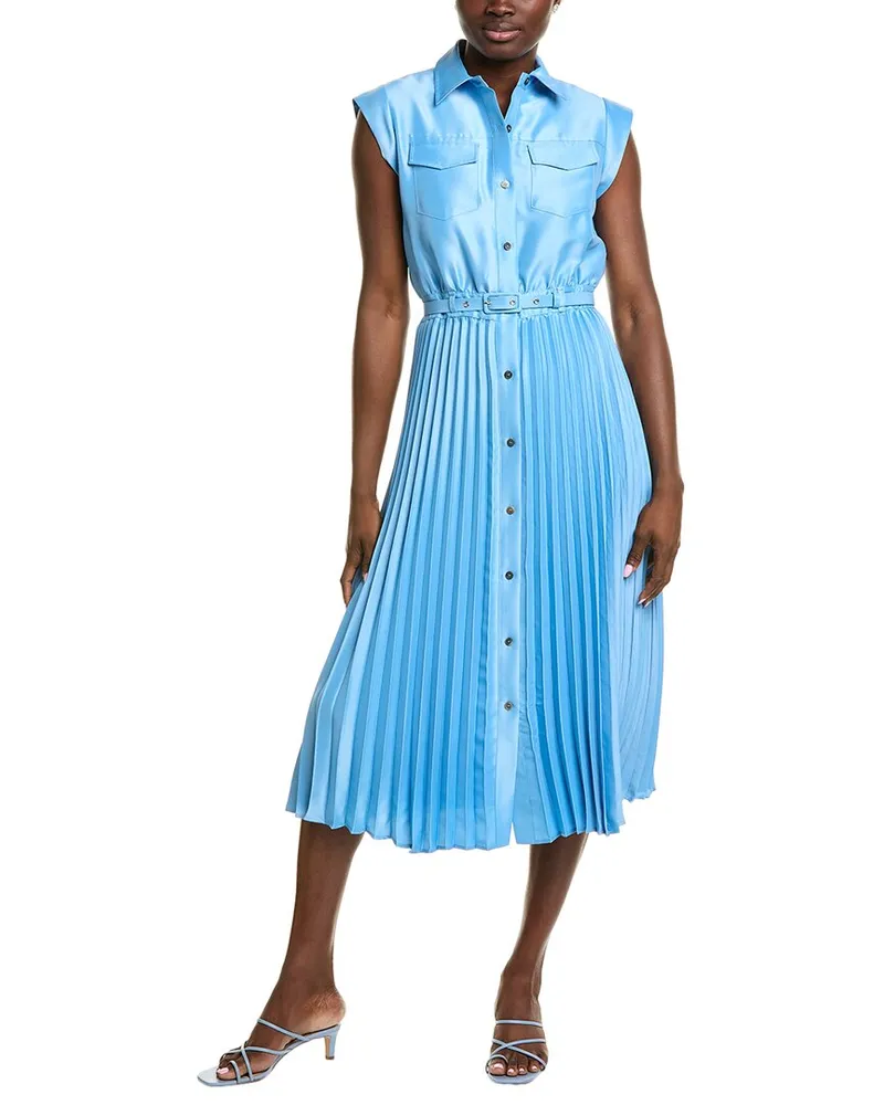 Elie Tahari Natalya Shirt Dress Blue