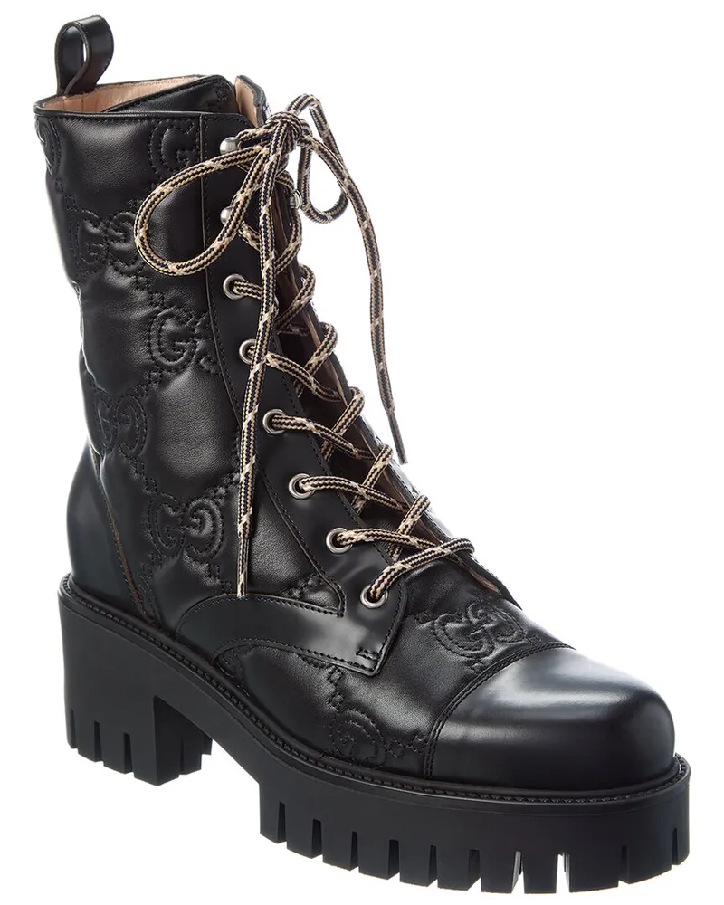 Gucci GG Leather Bootie Black