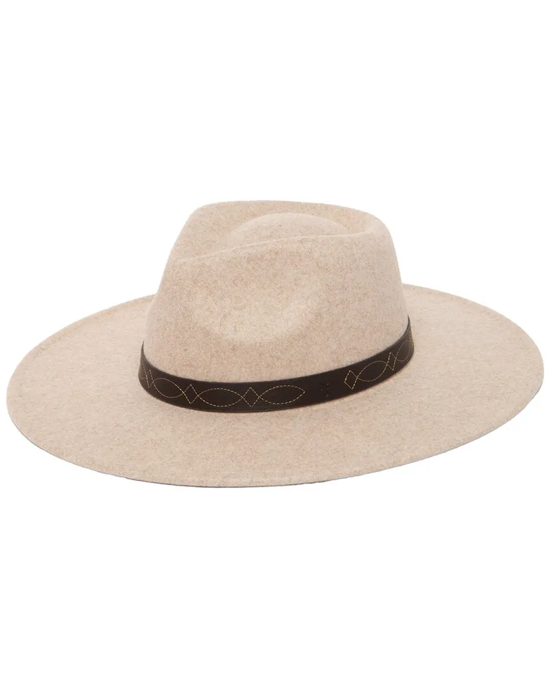 Frye Pinch Crown Fedora Brown