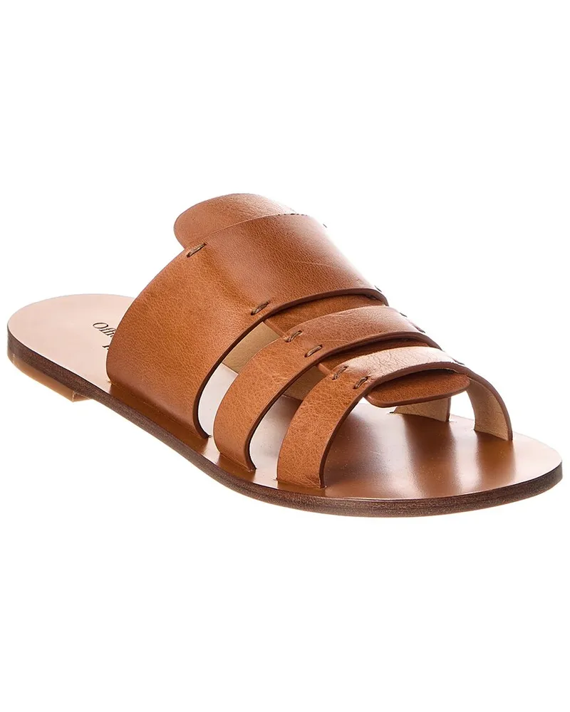 Officine Generale Officine Generale Sian Leather Sandal Brown