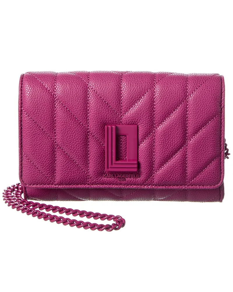 Karl Lagerfeld Lafayette Leather Crossbody Green
