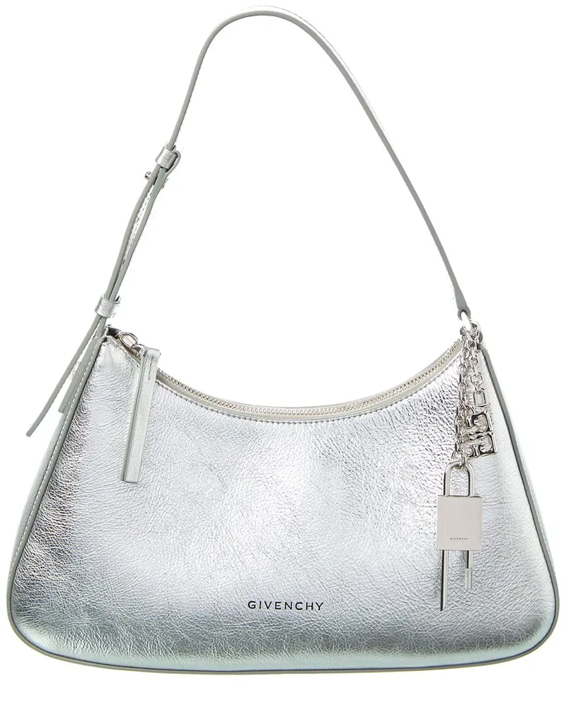 Givenchy Lucky Lock Small Leather Hobo Bag Grey