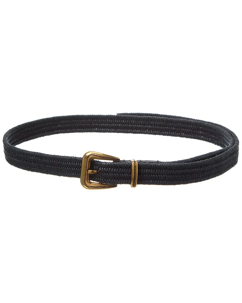 Brunello Cucinelli Woven Belt Black