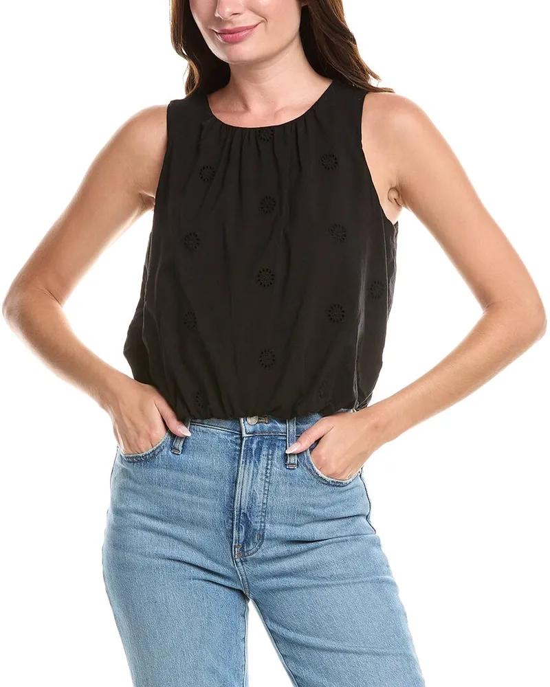 Michael Stars Hazel Bubble Top Black