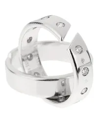 Hermès Hermes 18K 0.40 ct. tw. Diamond Double Band Cocktail Ring (Authentic Pre- Owned Nocolor