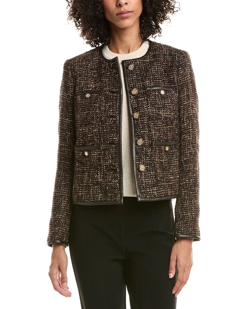 Anne Klein Tweed Jacket Brown