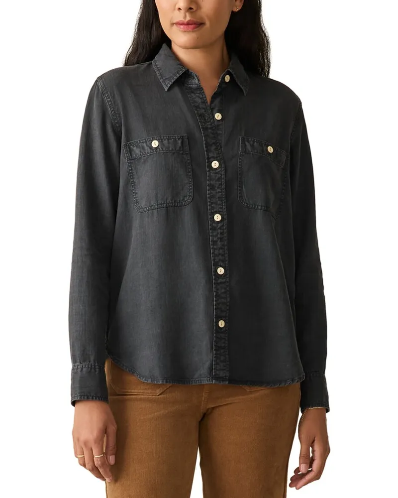 Faherty The Tried And True Linen-Blend Chambray Shirt Nocolor