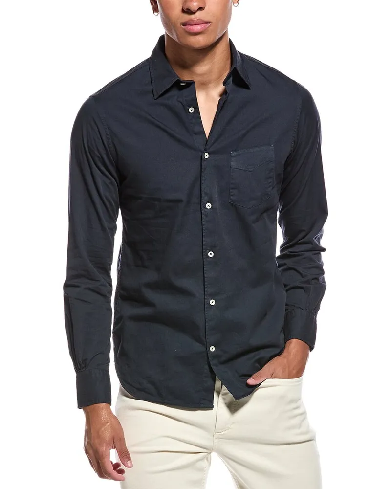 Officine Generale Giacomo Twill Shirt Blue
