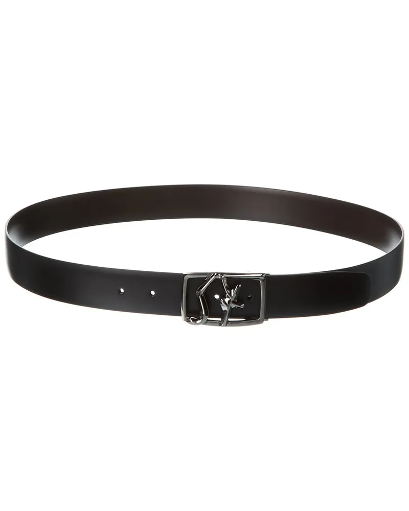 Ferragamo SF Reversible & Adjustable Leather Belt Black