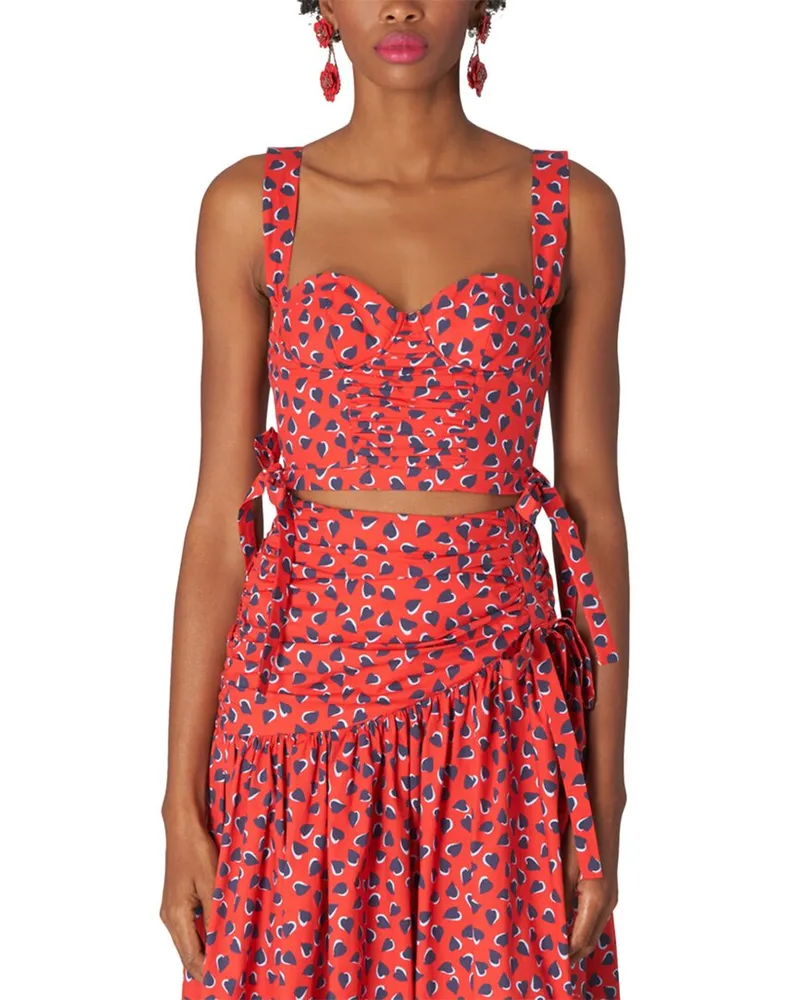 Carolina Herrera New York Thick Strap Corset Cropped Bodice Top Nocolor