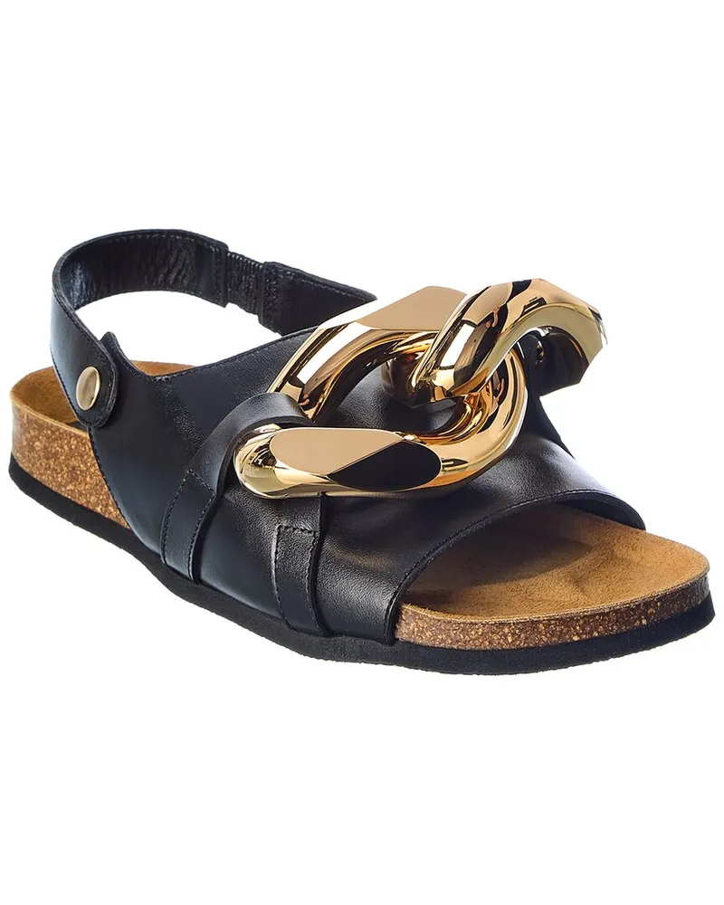 J.W.Anderson Chain Leather Sandal Black
