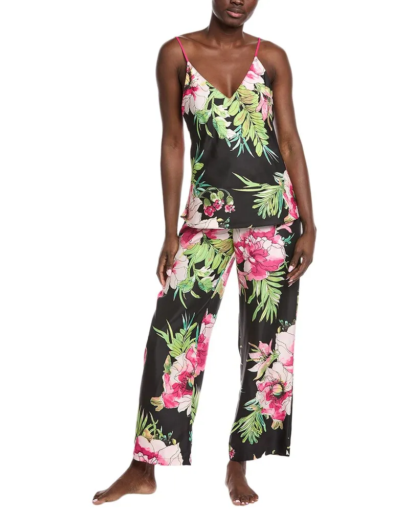 NATORI 2pc Sonomi Top & Pant Set Black