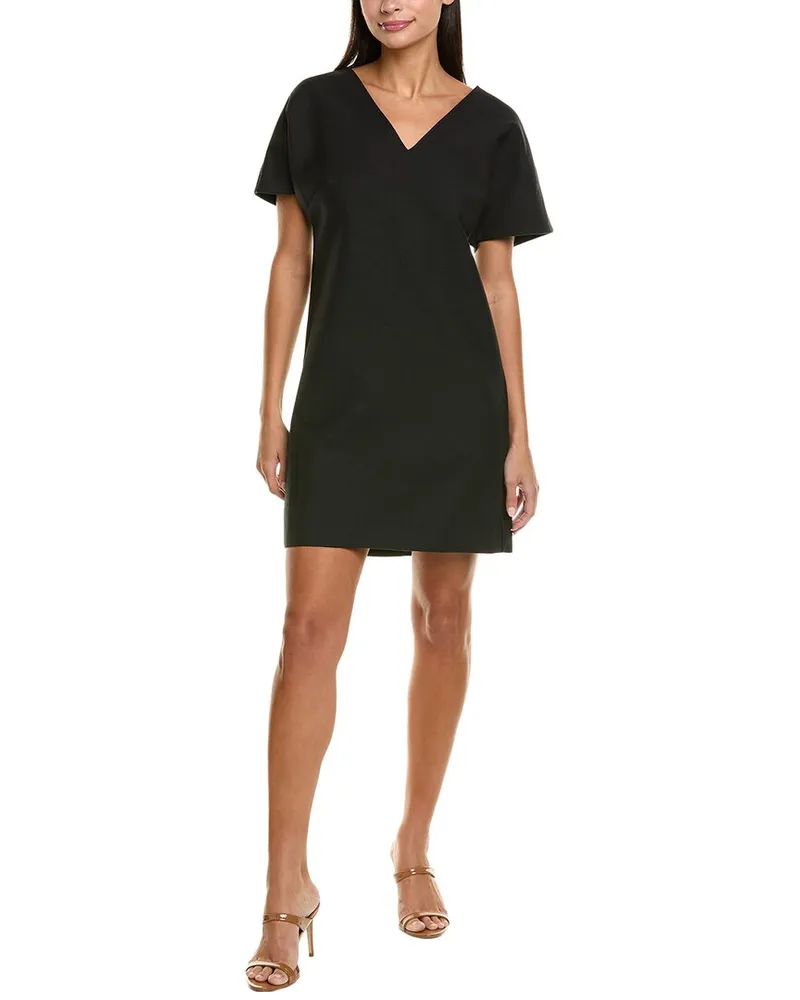 NATORI Short Sleeve Sheath Dress Black