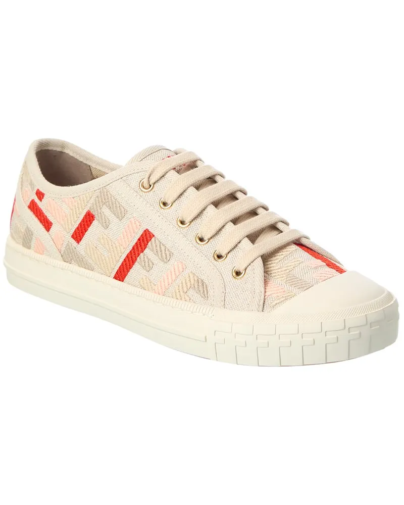 Fendi Domino FF Canvas Sneaker Beige