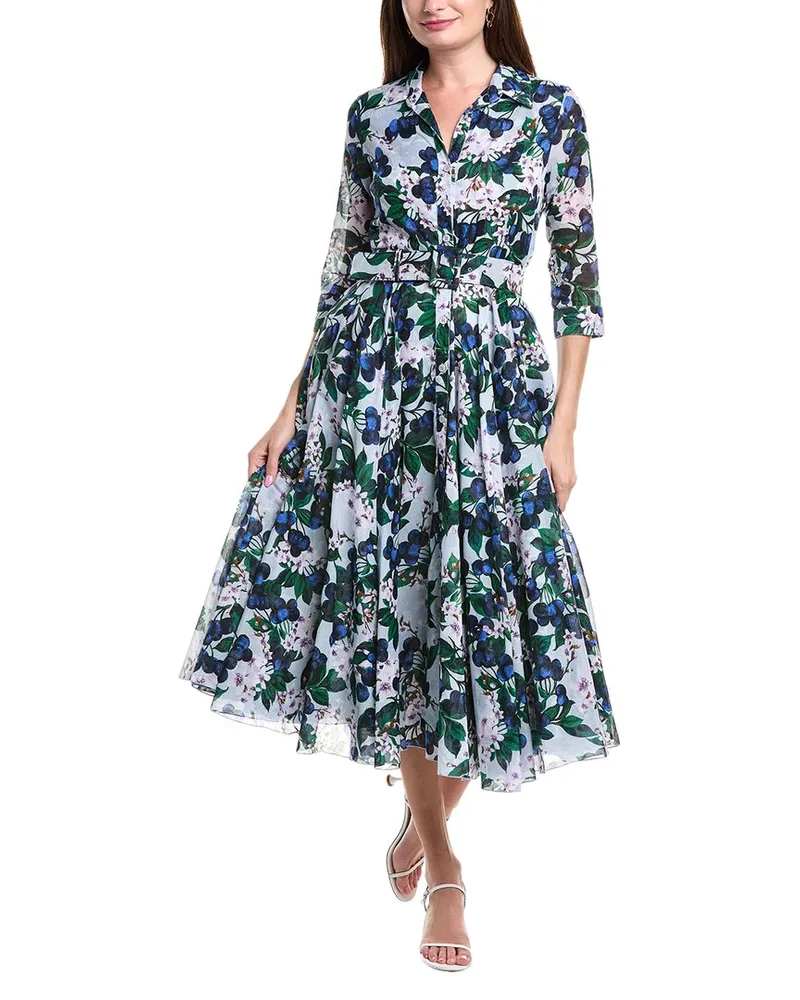 Samantha Sung Aster Midi Dress Blue