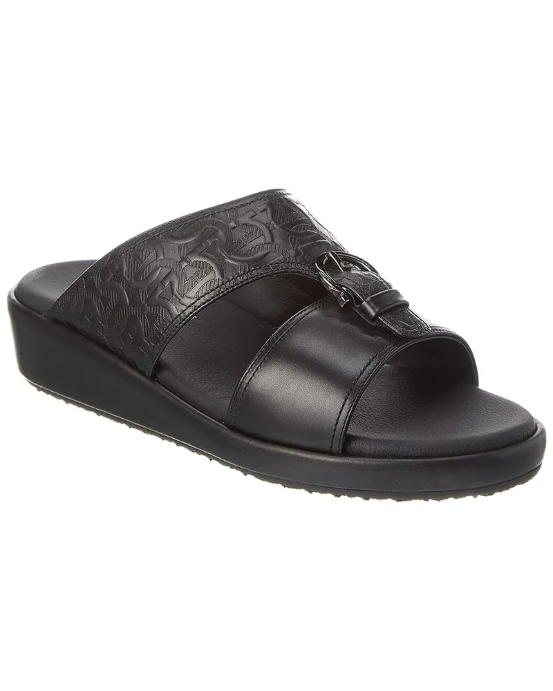 Ferragamo Leather Sandal Black